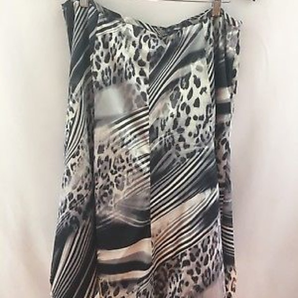 Chicos 3 Women's Skirt Plus Animal Print Lined - Picture 2 of 5
